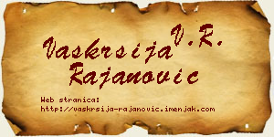 Vaskrsija Rajanović vizit kartica